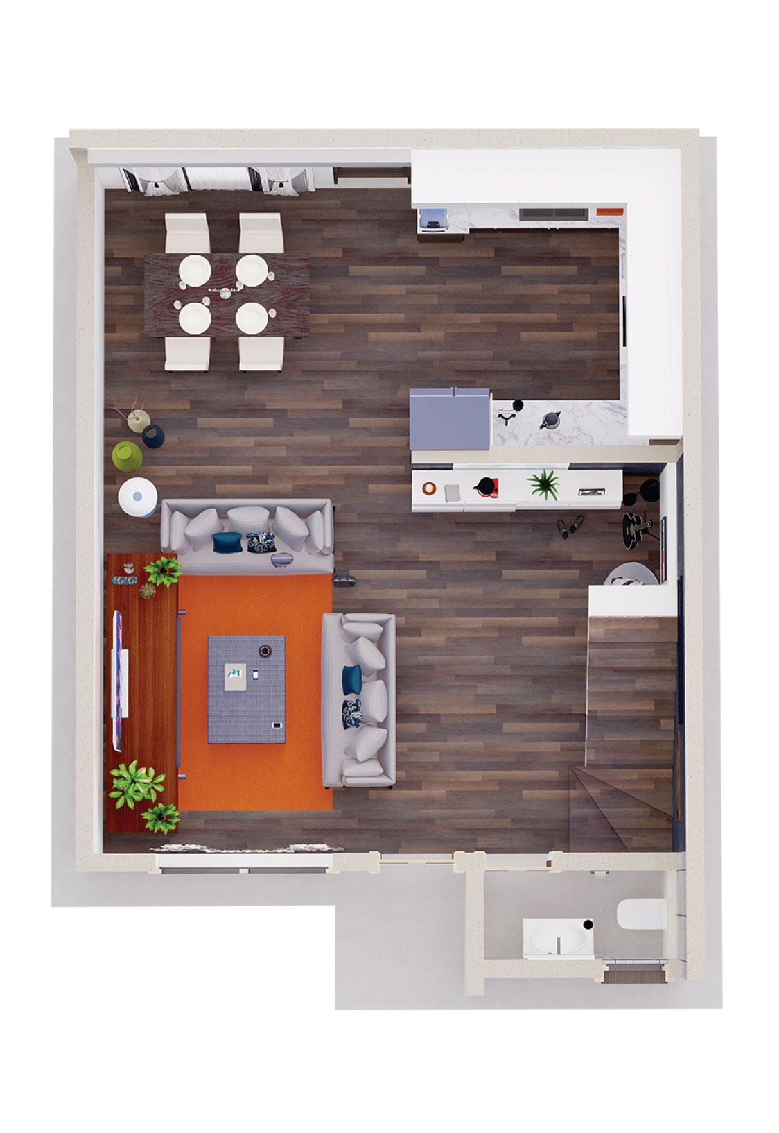 3D---Semi-detached-Ground-floor-plan