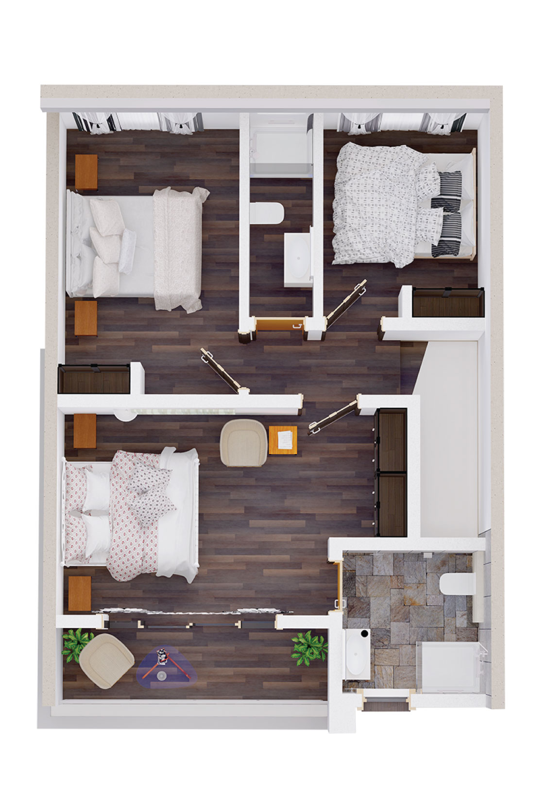 3D Townhouse First floor plan